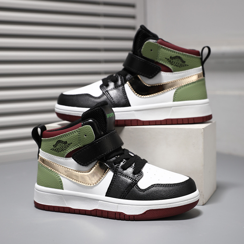 Dječje košarkaške tenisice, umjetna koža, Velcro zatvaranje, TPR potplat, prozračne i lagane