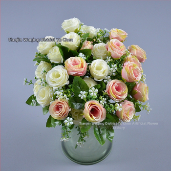 Yu Chen selyem rózsa csokor — mesterséges rózsák, stilizált szárak injekciós öntéssel