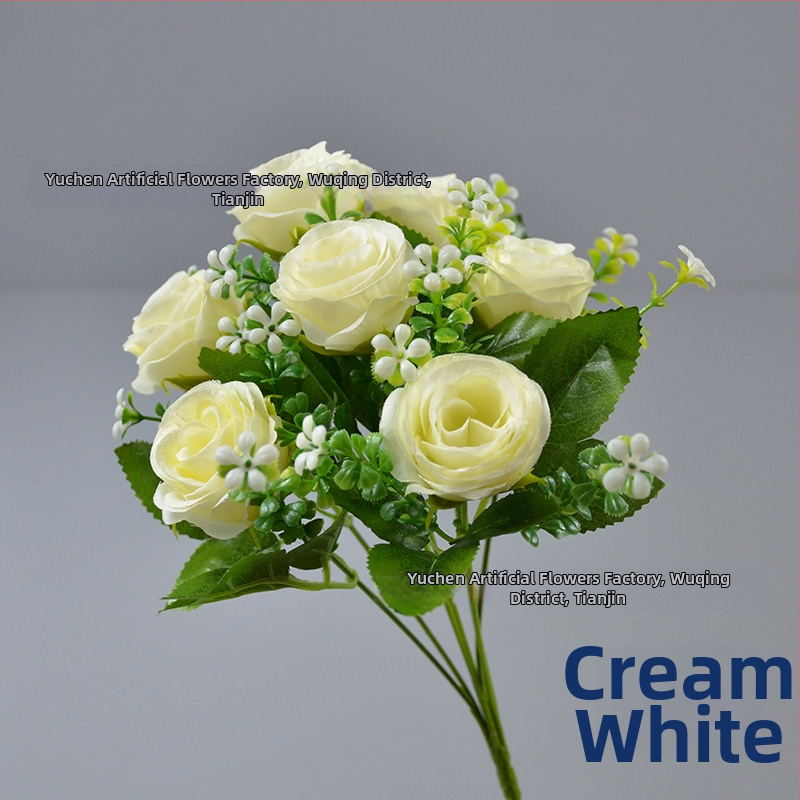 Yu Chen selyem rózsa csokor — mesterséges rózsák, stilizált szárak injekciós öntéssel