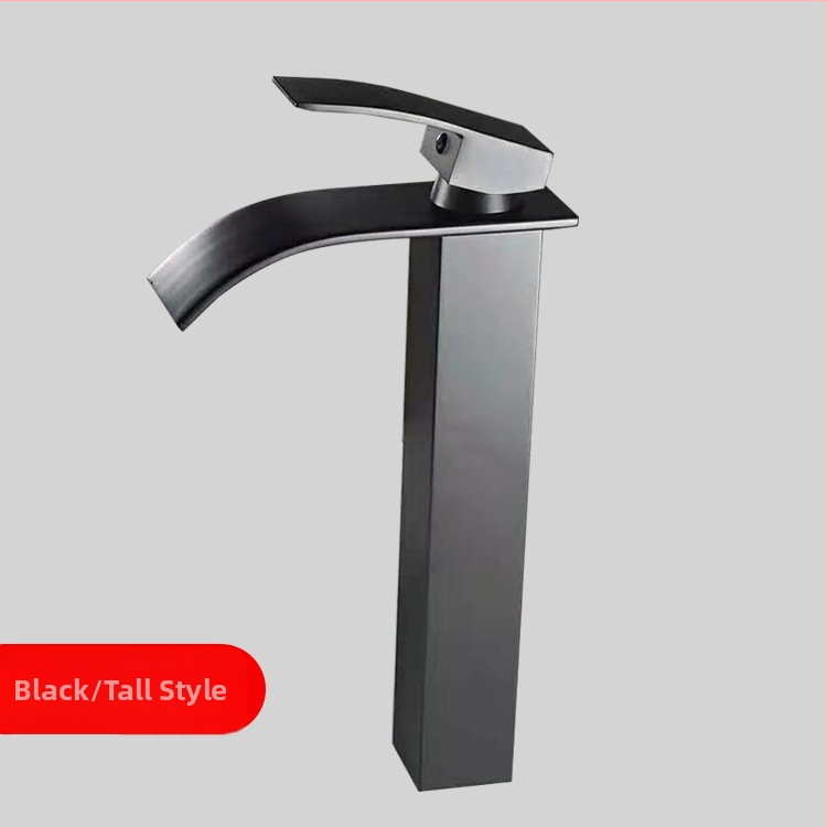 Dvojručný nerezový miešací kohútik pre umývadlo, keramická kartuša, zdvihový ovládací mechanizmus, elektroplatovaný povrch, horúca a studená voda