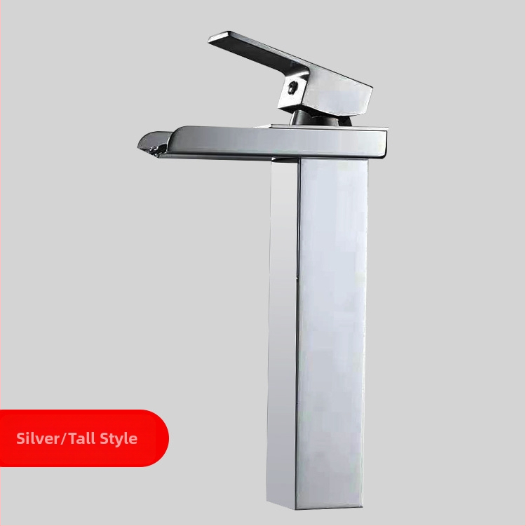 Dvojručný nerezový miešací kohútik pre umývadlo, keramická kartuša, zdvihový ovládací mechanizmus, elektroplatovaný povrch, horúca a studená voda