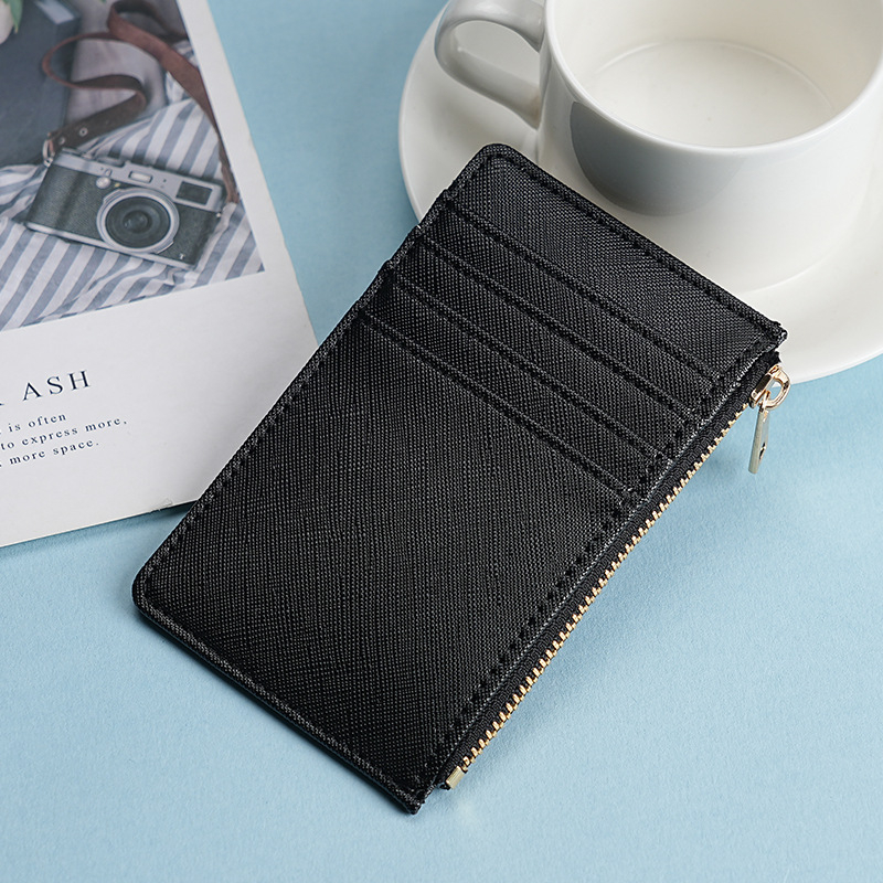 Držač kartica s zipom, unisex, gradski minimalistički stil (PU koža; otporan na habanje; svakodnevna uporaba)