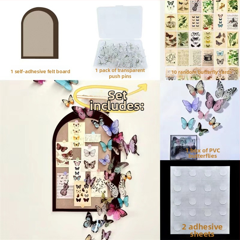 3D pillangó falimatrica – PVC anyag, egy darab, háromdimenziós dizájn, alkalmas nappalira, bejáratra és kereskedelmi terekre