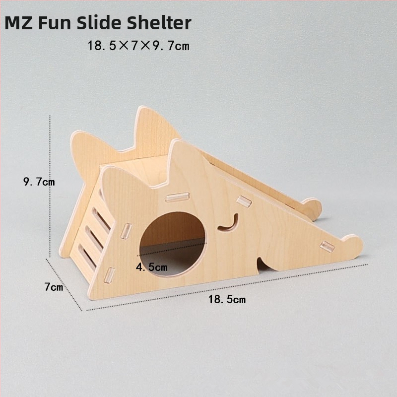 Hamster nest – okrúhly drevený úkryt, vodotesný, kreslený štýl (Materiál: Silk flower; Tvar: Okrúhly; Funkcia: Vodotesný; Štýl: Kreslený; Aplikačné objekty: Hamster)