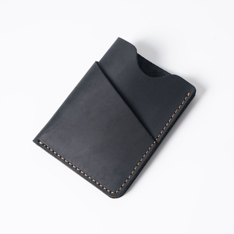 Държач за карти от кравешка кожа, унисекс, Aipi Leather, Солиден цвят, ръчна изработка