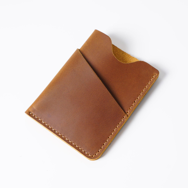 Държач за карти от кравешка кожа, унисекс, Aipi Leather, Солиден цвят, ръчна изработка
