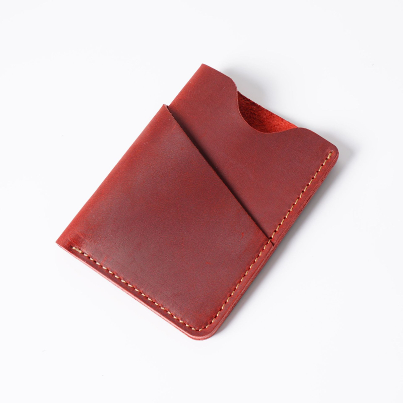 Държач за карти от кравешка кожа, унисекс, Aipi Leather, Солиден цвят, ръчна изработка