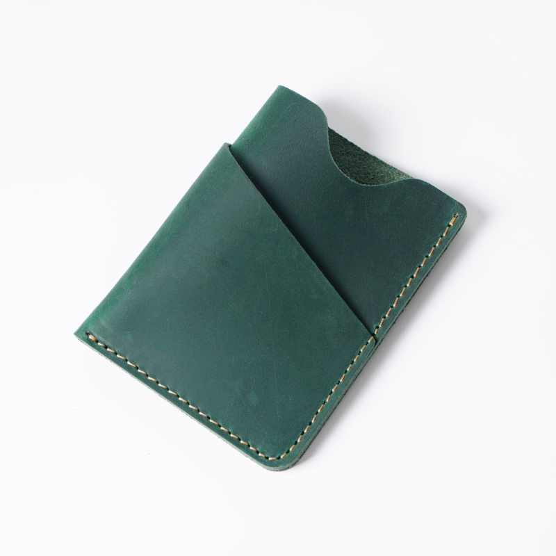Държач за карти от кравешка кожа, унисекс, Aipi Leather, Солиден цвят, ръчна изработка