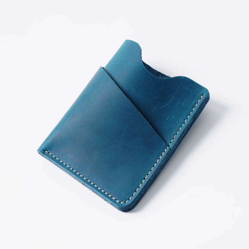 Държач за карти от кравешка кожа, унисекс, Aipi Leather, Солиден цвят, ръчна изработка