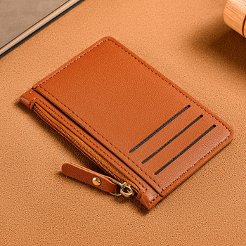 C.DYRIYA ultra vékony kártyatartó cipzáros aprópénztárca — PVC, 1 hajtás, városi egyszerűség