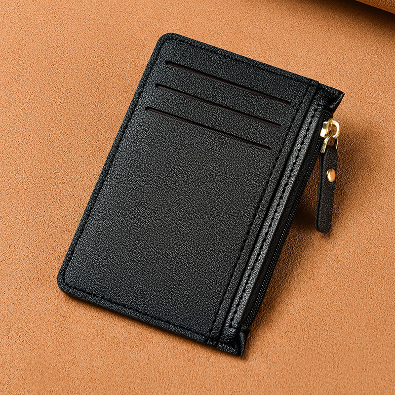 C.DYRIYA ultra vékony kártyatartó cipzáros aprópénztárca — PVC, 1 hajtás, városi egyszerűség