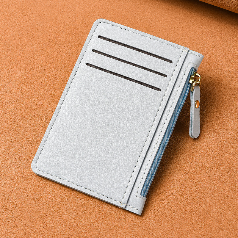 C.DYRIYA ultra vékony kártyatartó cipzáros aprópénztárca — PVC, 1 hajtás, városi egyszerűség