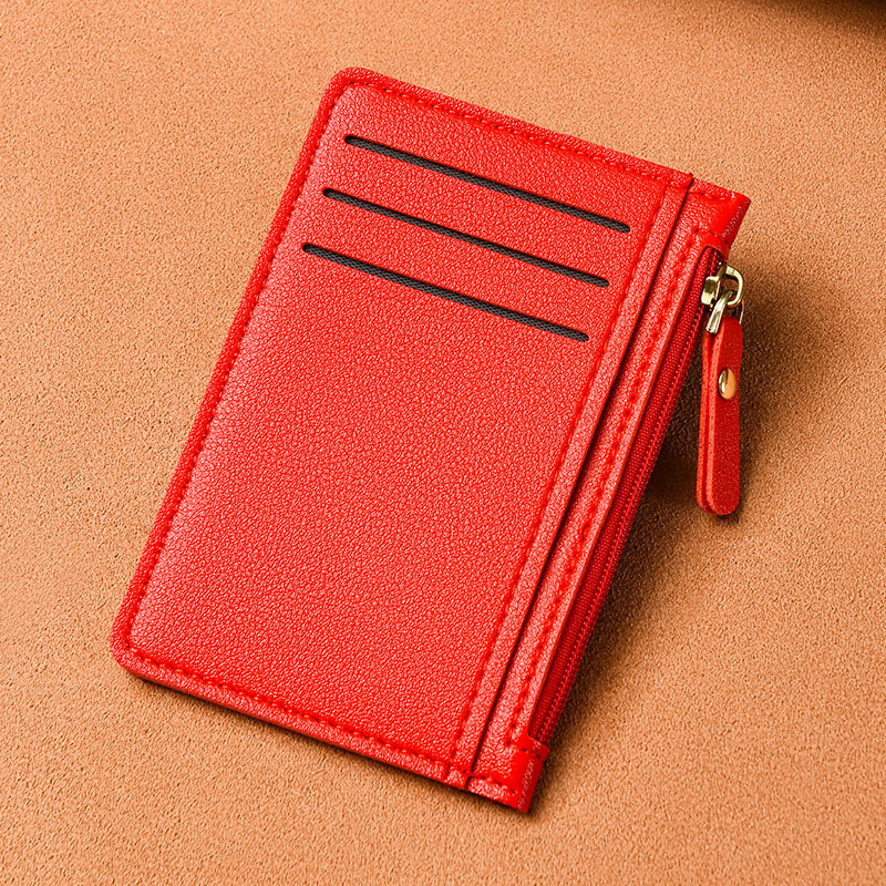 C.DYRIYA ultra vékony kártyatartó cipzáros aprópénztárca — PVC, 1 hajtás, városi egyszerűség