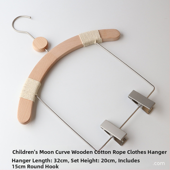 Umerașe din lemn pentru copii, antiderapante, cu clips pentru pantaloni, set de 10 bucăți, personalizabil