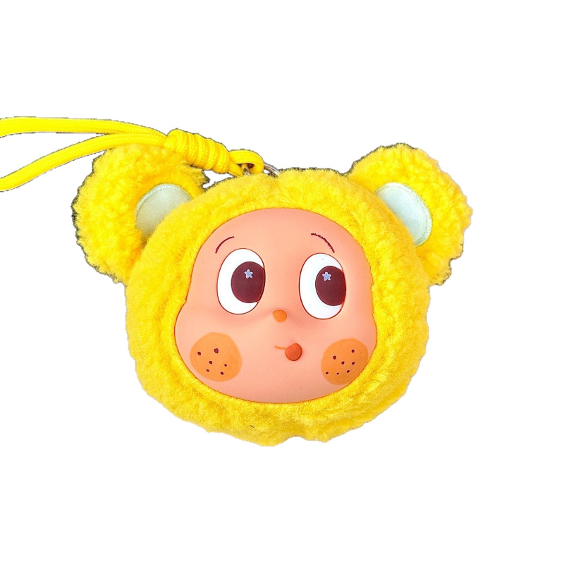 Plüss érme taska karikatúra mintával, gyerekes stílus, uniszex, tavasz 2025 megjelenés, ultra könnyű, tárolható