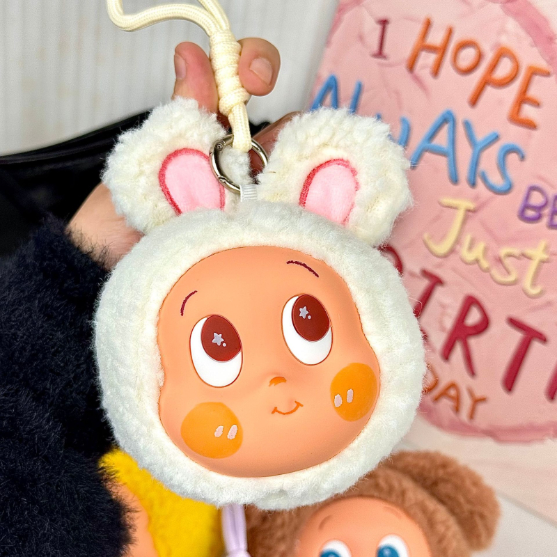 Plüss érme taska karikatúra mintával, gyerekes stílus, uniszex, tavasz 2025 megjelenés, ultra könnyű, tárolható