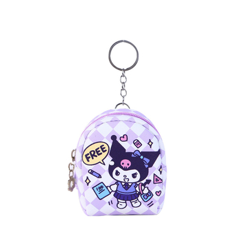 Монетник Инс стил за дами — сладък мини портфейл за монети и ключове, животински принт, PU материя, PU подплата