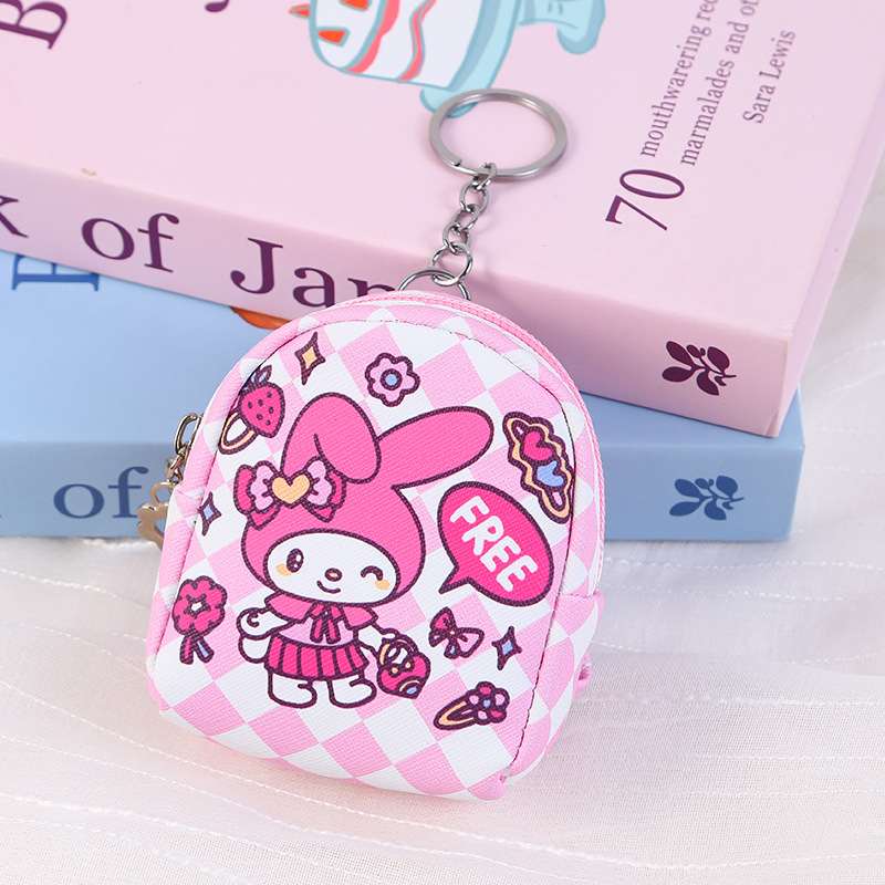 Монетник Инс стил за дами — сладък мини портфейл за монети и ключове, животински принт, PU материя, PU подплата