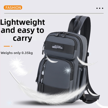 Ανδρική Τσάντα στήθους - αδιάβροχη μεμβράνη, επεκτάσιμος σχεδιασμός, μεγάλη χωρητικότητα, συμβατή με φορητό υπολογιστή 8 ιντσών, πολυλειτουργική διασταυρούμενη/ώμου τσάντα