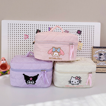 2025-ös aranyos rajzfilmszerű sminktáska nőknek, hordozható, nejlon anyag, légáteresztő és ultra könnyű, bélés nejlon