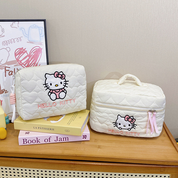 2025-ös aranyos rajzfilmszerű sminktáska nőknek, hordozható, nejlon anyag, légáteresztő és ultra könnyű, bélés nejlon