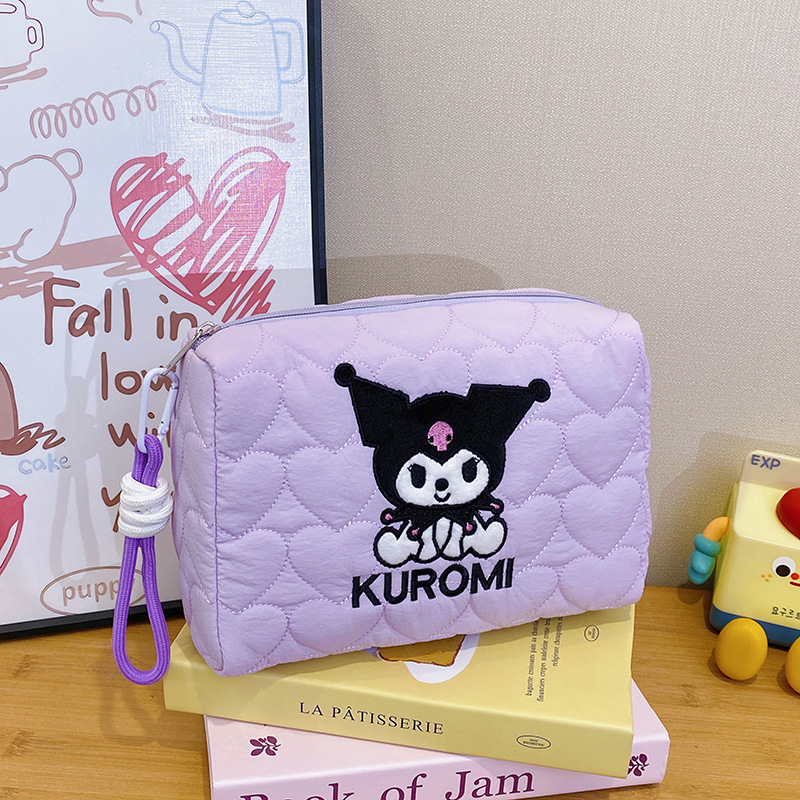 2025-ös aranyos rajzfilmszerű sminktáska nőknek, hordozható, nejlon anyag, légáteresztő és ultra könnyű, bélés nejlon