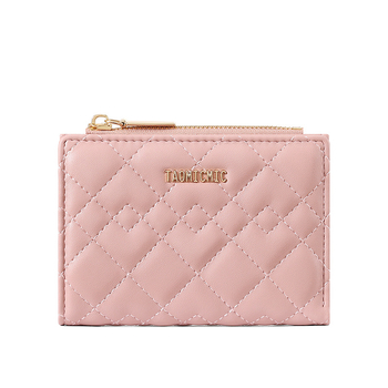 TAOMICMIC PU női pénztárca quilt mintás gyémántvarrással, többkártyás rekeszek, poliészter bélés, téli 2025 kiadás