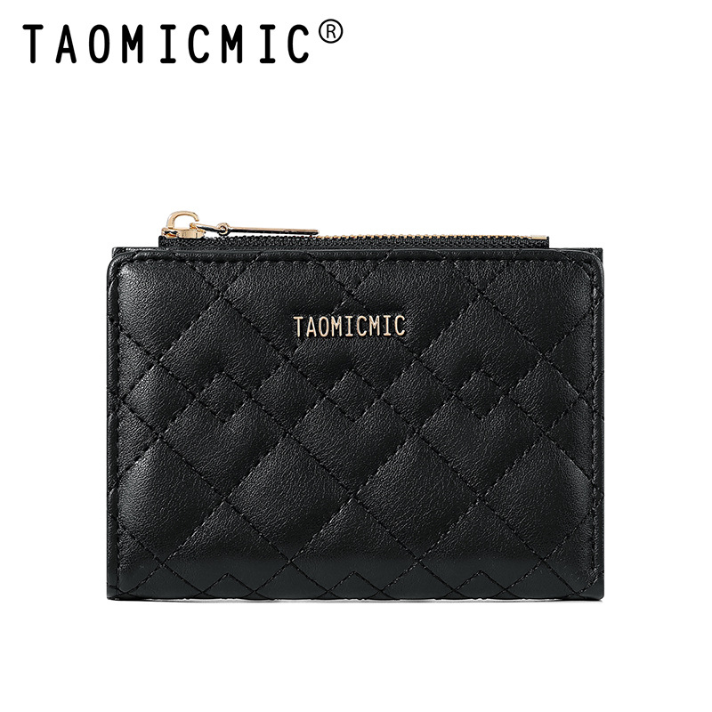 TAOMICMIC PU női pénztárca quilt mintás gyémántvarrással, többkártyás rekeszek, poliészter bélés, téli 2025 kiadás