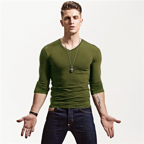 Dlhé rukávy tričko, Slim strih, zmes polyestru, ľahké, kruhový výstrih