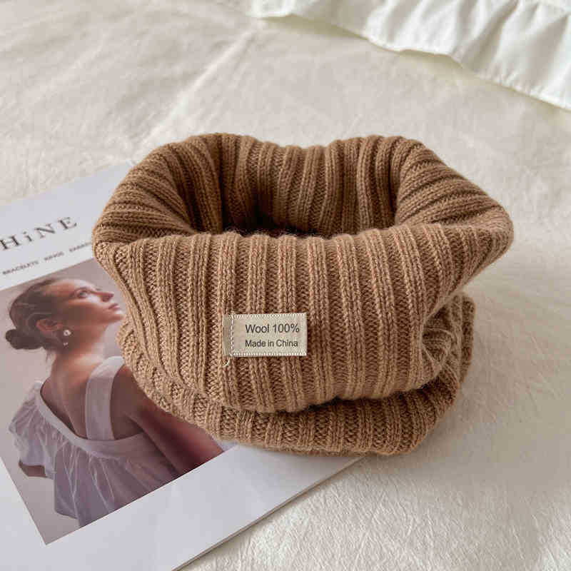 Вълнен плетен шал за врата, самонагряващ се, зимен сезон 2024, 71–80% вълна