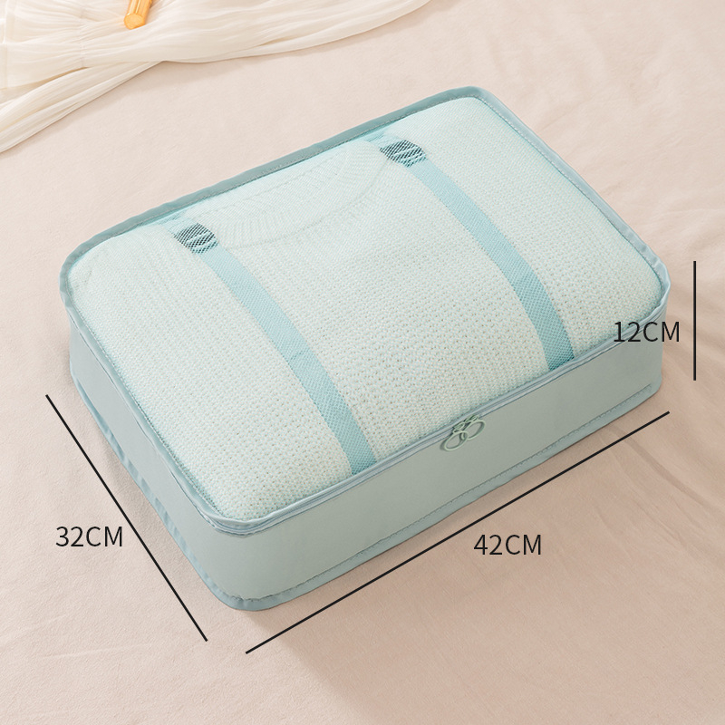 ssypin Кубообразна чанта за пътуване - дишащ органайзер от нетъкан текстил за бельо дрехи и тоалетни принадлежности