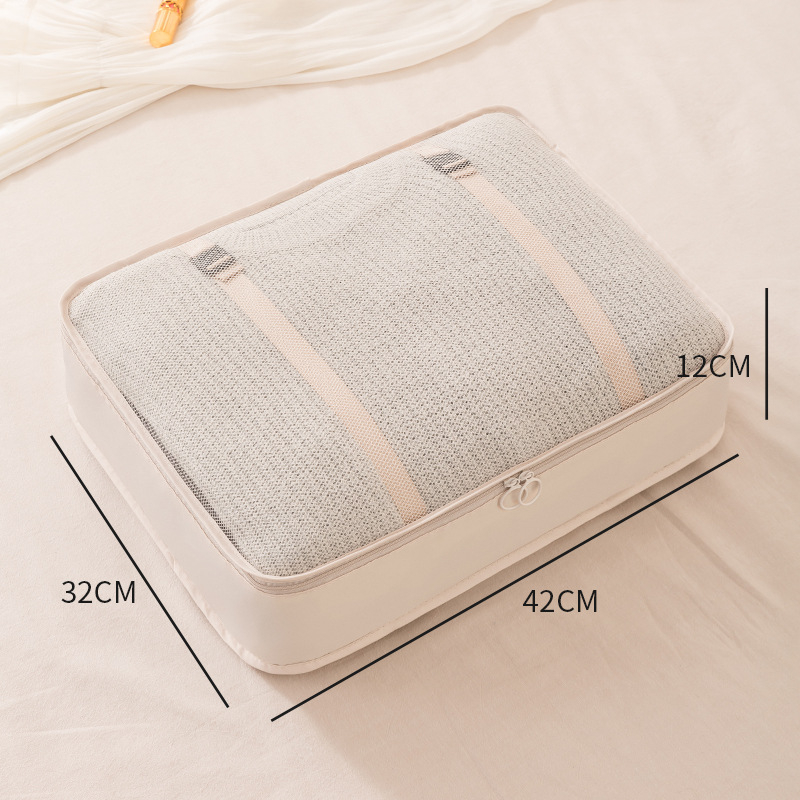 ssypin Кубообразна чанта за пътуване - дишащ органайзер от нетъкан текстил за бельо дрехи и тоалетни принадлежности