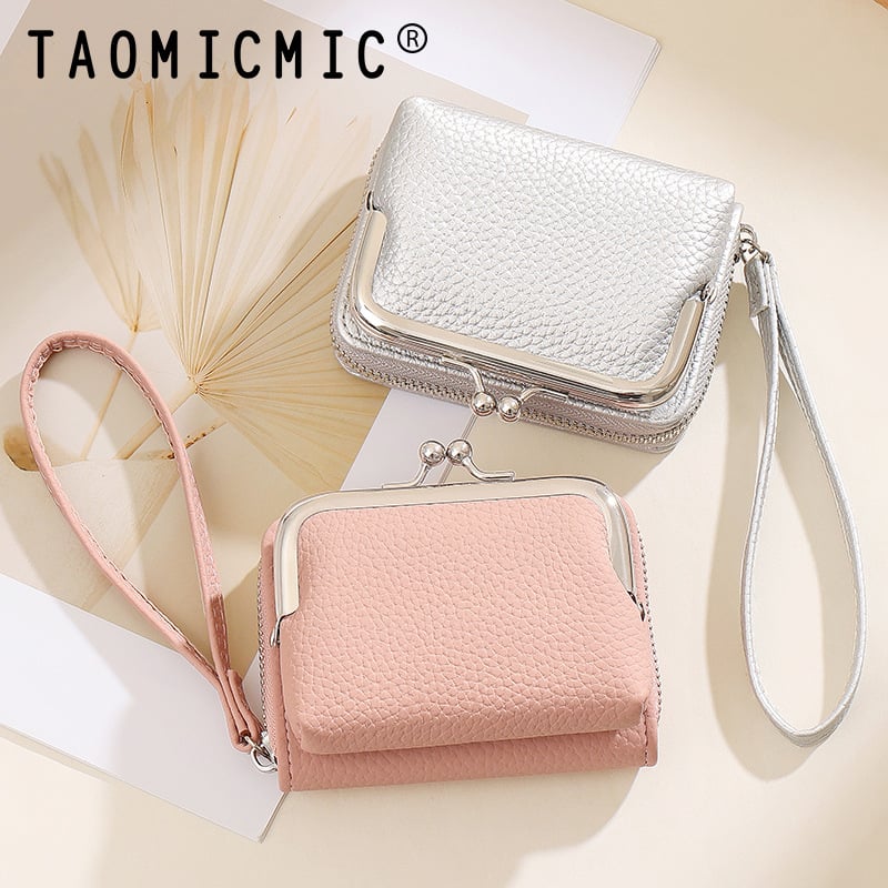 Портфейл с отделящ се щипков клип и акордеонни отделения за карти; PU материал • Taomcimic • Минималистичен и тих лукс • Полиестерна подплата • Разширява капацитета