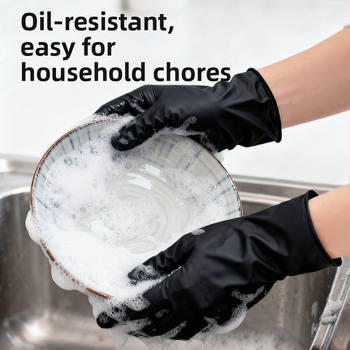 Jiankang нитрилни еднократни ръкавици, удебелени, хранителна класа, водоустойчиви и маслоустойчиви, за миене на съдове