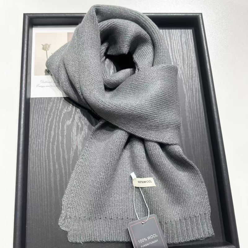 Корейски стил плетен шал, 100% вълна, warp плетене, топлина за зимата, защита от прах