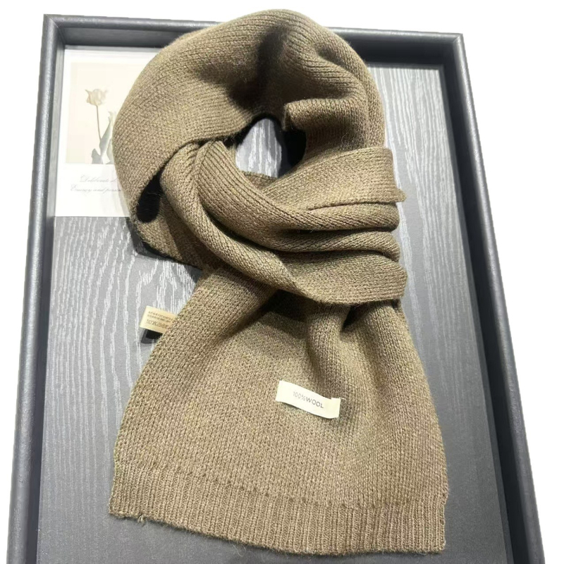 Корейски стил плетен шал, 100% вълна, warp плетене, топлина за зимата, защита от прах