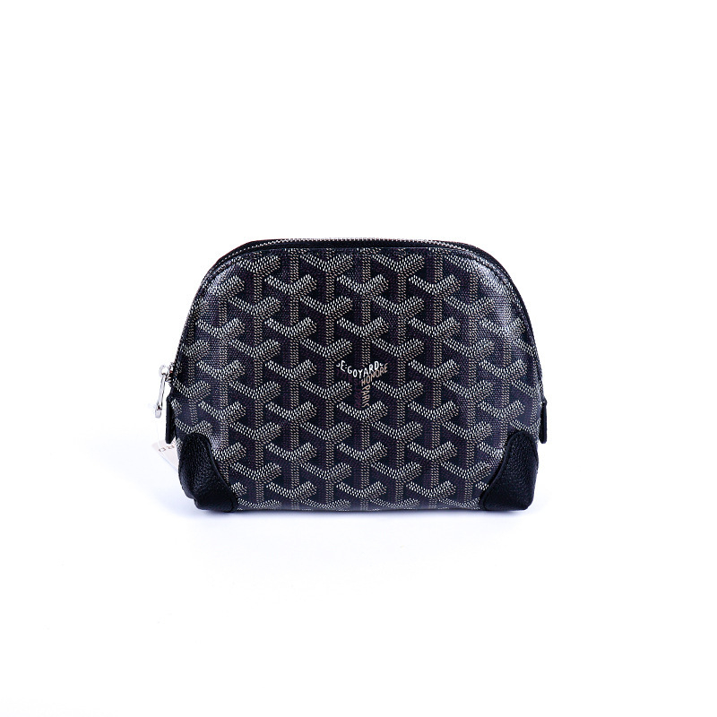 Козметична чанта от естествена кожа с цип, подплата от канвас, водоустойчива и мултифункционална за ежедневна употреба