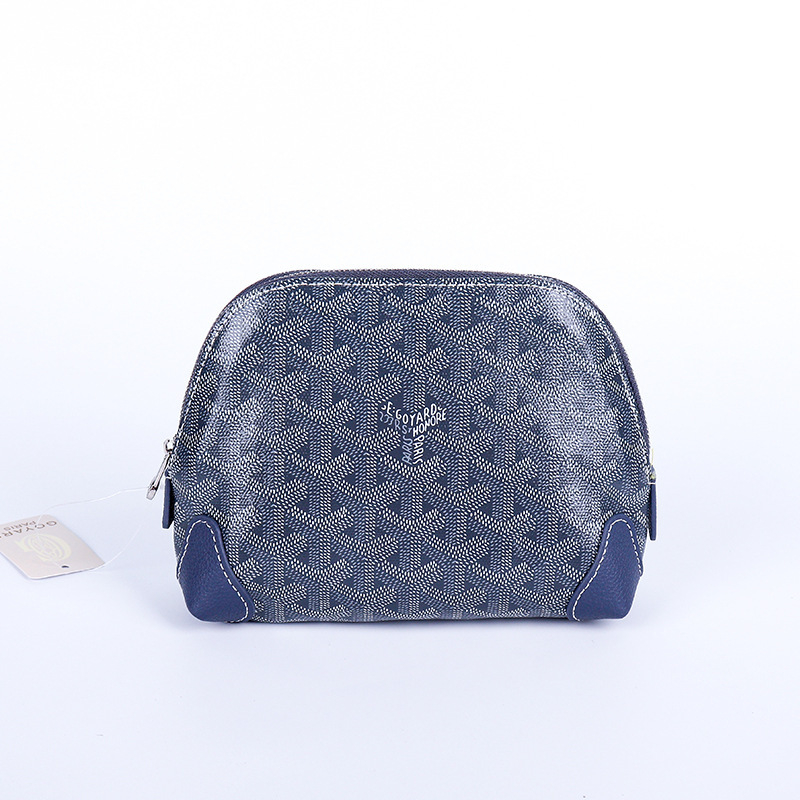 Козметична чанта от естествена кожа с цип, подплата от канвас, водоустойчива и мултифункционална за ежедневна употреба