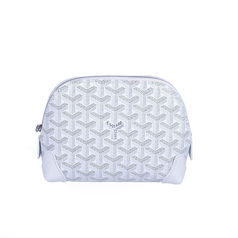 Козметична чанта от естествена кожа с цип, подплата от канвас, водоустойчива и мултифункционална за ежедневна употреба