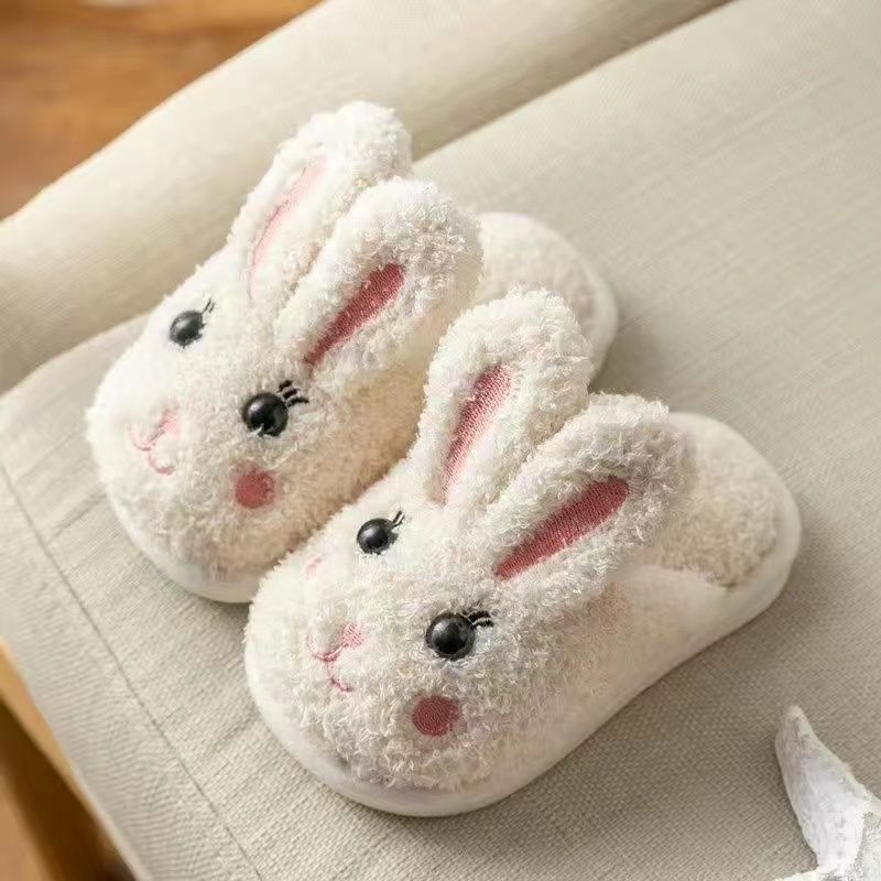 Детски памучни пантофи за вътрешно ползване - cartoon стил, памучна горна част, PVC подметка, за възраст 1–3 години