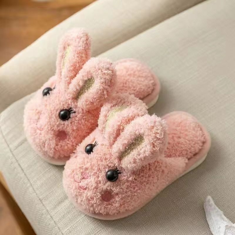 Детски памучни пантофи за вътрешно ползване - cartoon стил, памучна горна част, PVC подметка, за възраст 1–3 години