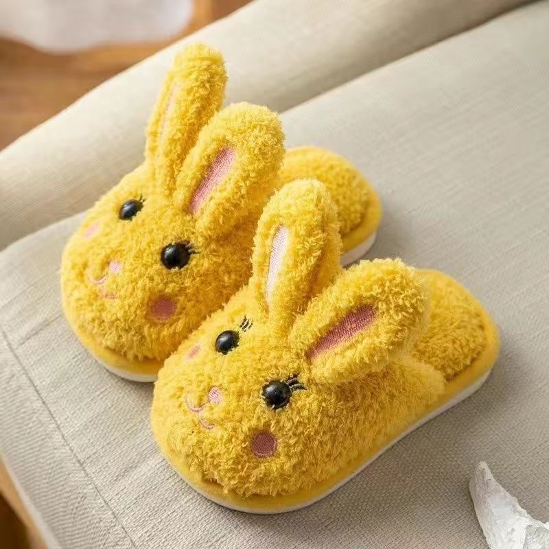 Детски памучни пантофи за вътрешно ползване - cartoon стил, памучна горна част, PVC подметка, за възраст 1–3 години