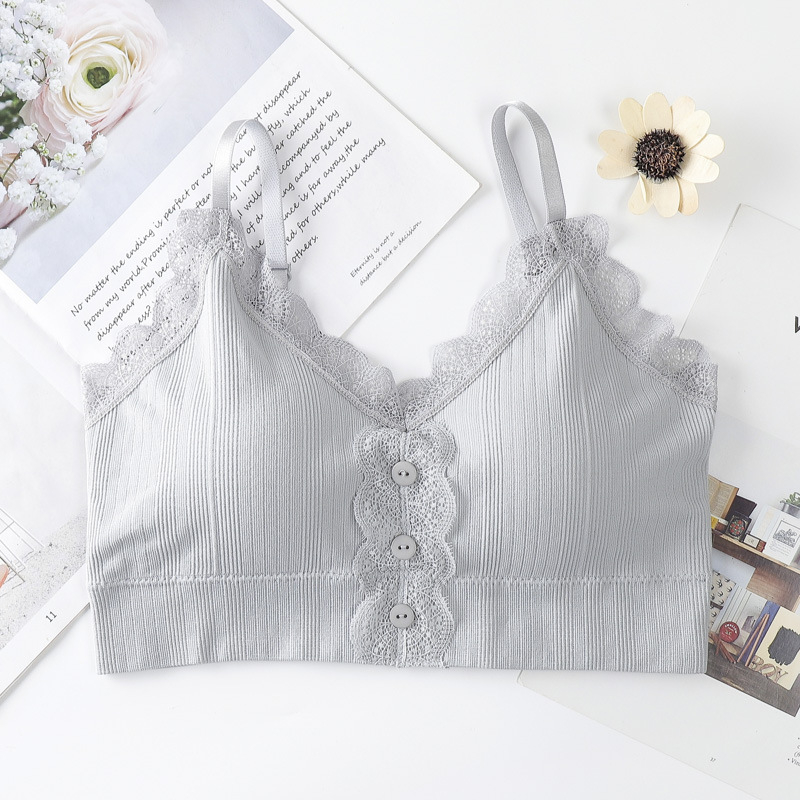 Χωρίς τιράντες, δαντελένιο περιτύλιγμα πίσω για το στήθος με αποσπώμενες επενδύσεις, διαπνοή νάιλον, λεπτές διαμορφωμένες κύπελλες