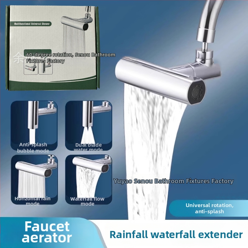 Drezová batéria s vodopádom a univerzálnym otočným predlžovačom — Model Flying Feather; Materiál: zliatina + ABS telo; Povrch: elektroplating; Pripojenie: závitové; Prevádzková teplota: 100