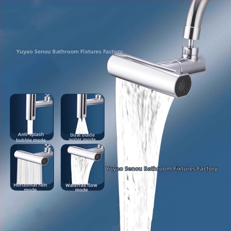 Drezová batéria s vodopádom a univerzálnym otočným predlžovačom — Model Flying Feather; Materiál: zliatina + ABS telo; Povrch: elektroplating; Pripojenie: závitové; Prevádzková teplota: 100