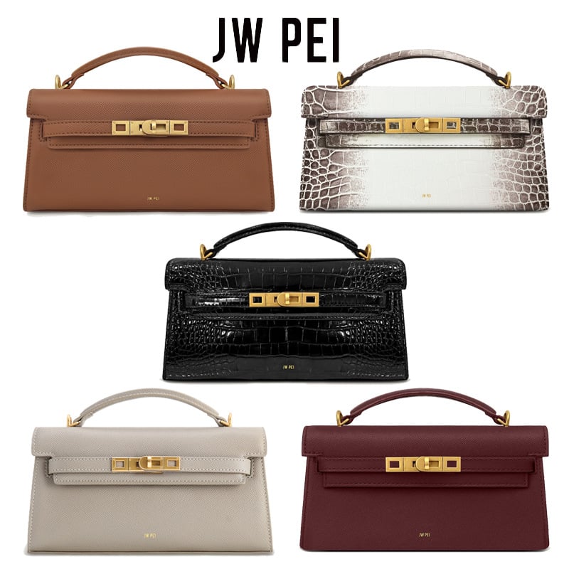 JW Pei Noor Kelly torba s uzorkom krokodila — gradski stil jednostavnosti, sintetička koža, horizontalni kvadratni oblik, zaključavanje, džep za dokumente, PU podstava