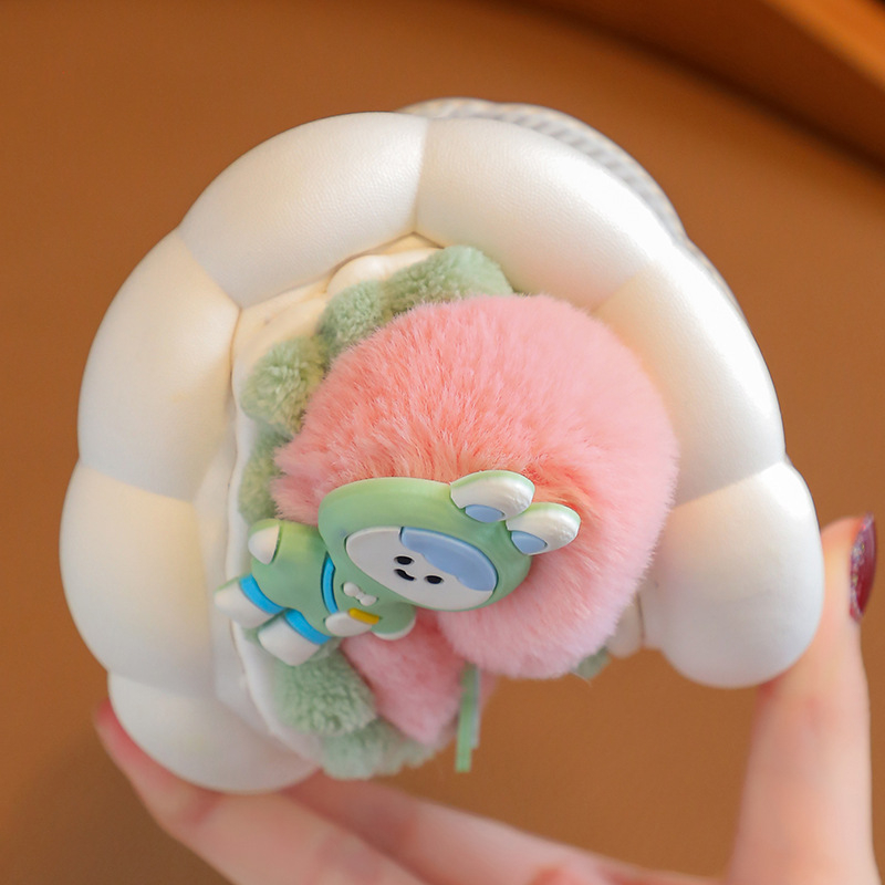 Детски пантофи динозавър от плюш, антихлъзгаща подметка от гума, вътрешни зимни пантофи, за деца 4-6 години