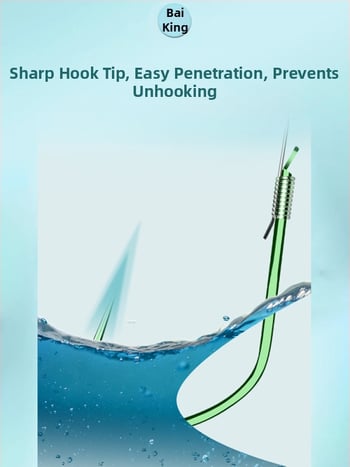 Giant Fin King cârlig de pescuit – dublu, fără pinten, rig pre-legat, anti-încâlcare, pentru crap crucian în râu