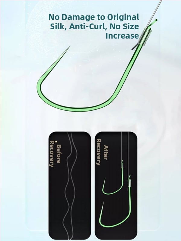 Giant Fin King cârlig de pescuit – dublu, fără pinten, rig pre-legat, anti-încâlcare, pentru crap crucian în râu