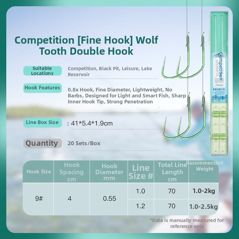 Giant Fin King cârlig de pescuit – dublu, fără pinten, rig pre-legat, anti-încâlcare, pentru crap crucian în râu